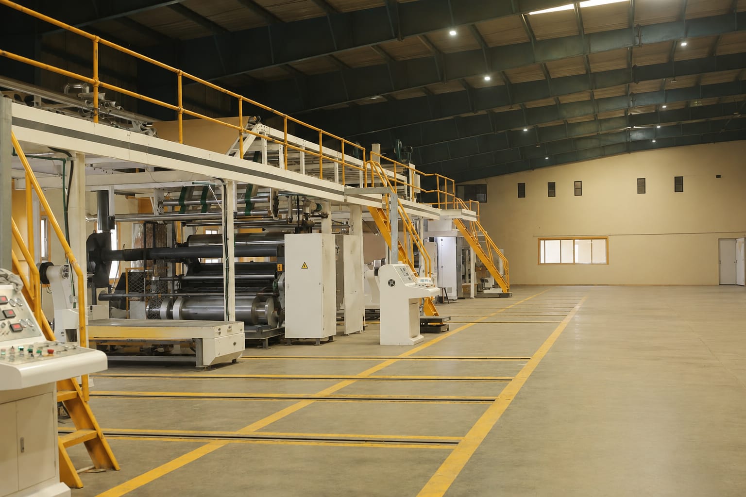 Automated production equipment inside an Udaan plant